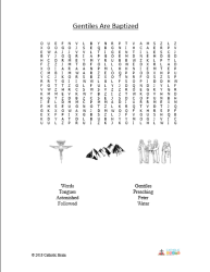 Gentiles Are Baptized - Word Search